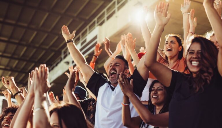 Football fans celebrating touchdown in stadium | Daniel Stark Injury Lawyers