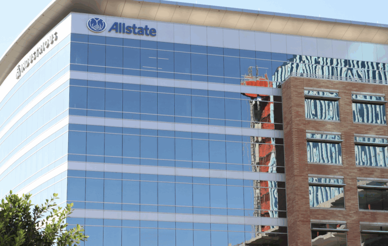 Photo of the exterior of an Allstate building with mirrored windows | Daniel Stark Law