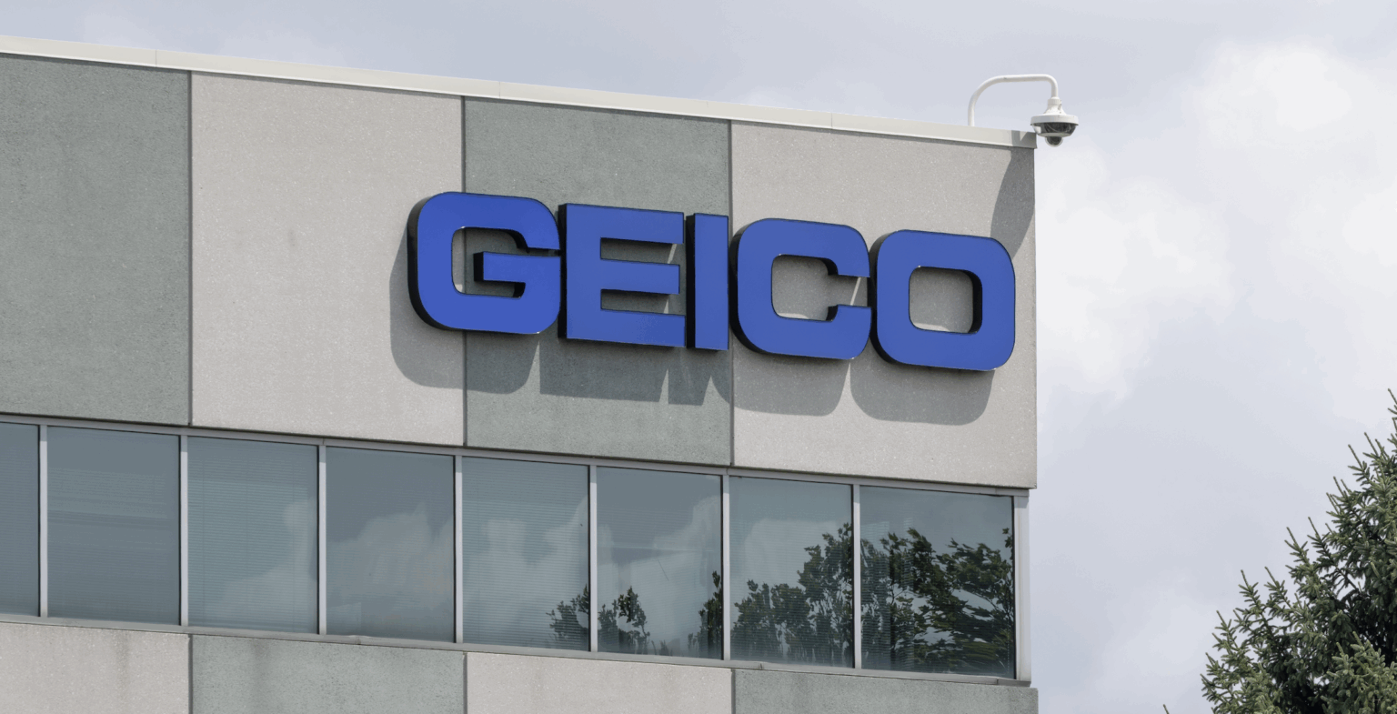 Front of a GEICO corporate office building with company logo visible | Daniel Stark Law
