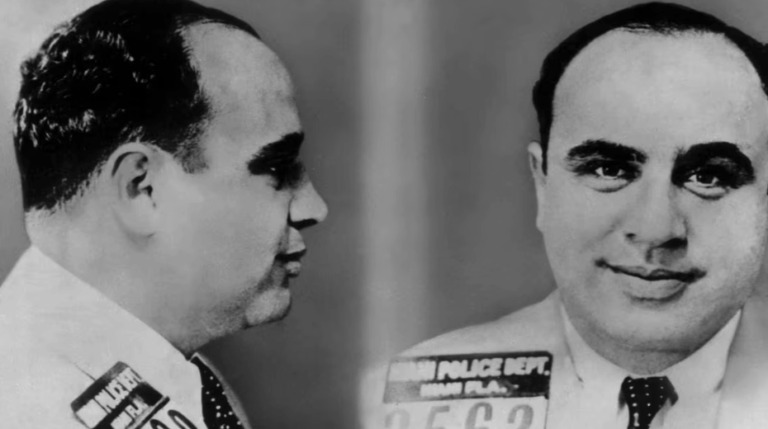 Al Capone mug shot, notorious Chicago gangster involved in racketeering and organized crime | Daniel Stark Law