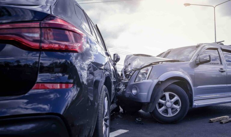 Two cars in a t-bone collision | Daniel Stark Injury Lawyers