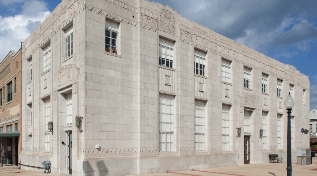 Exterior of newly renovated Daniel Stark building, originally First State Bank & Trust Co. in Bryan, Texas | Daniel Stark Injury Lawyers