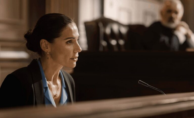 Female expert witness providing testimony in a courtroom | Daniel Stark Injury Lawyers