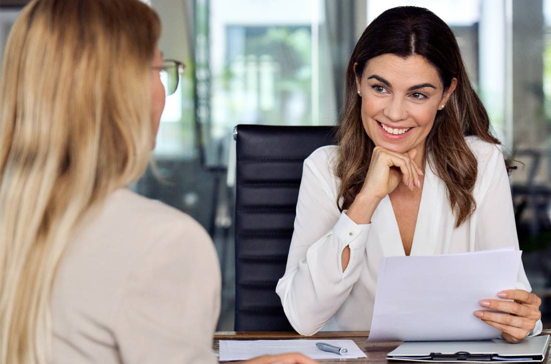 Professional interview between a hiring manager and prospective employee | Daniel Stark Injury Lawyers